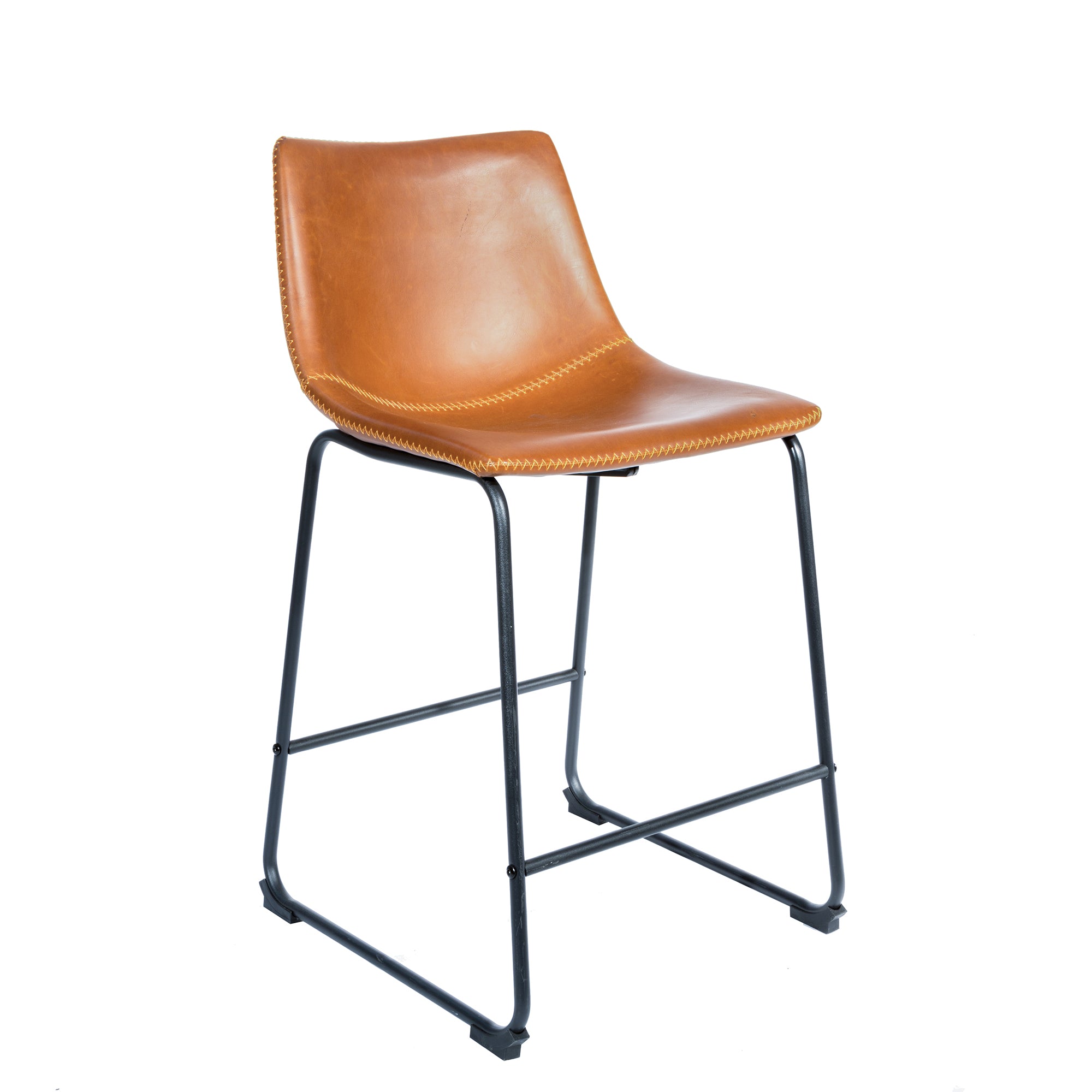 Dexter Tan Brown Set of Two Kitchen Counter Stools